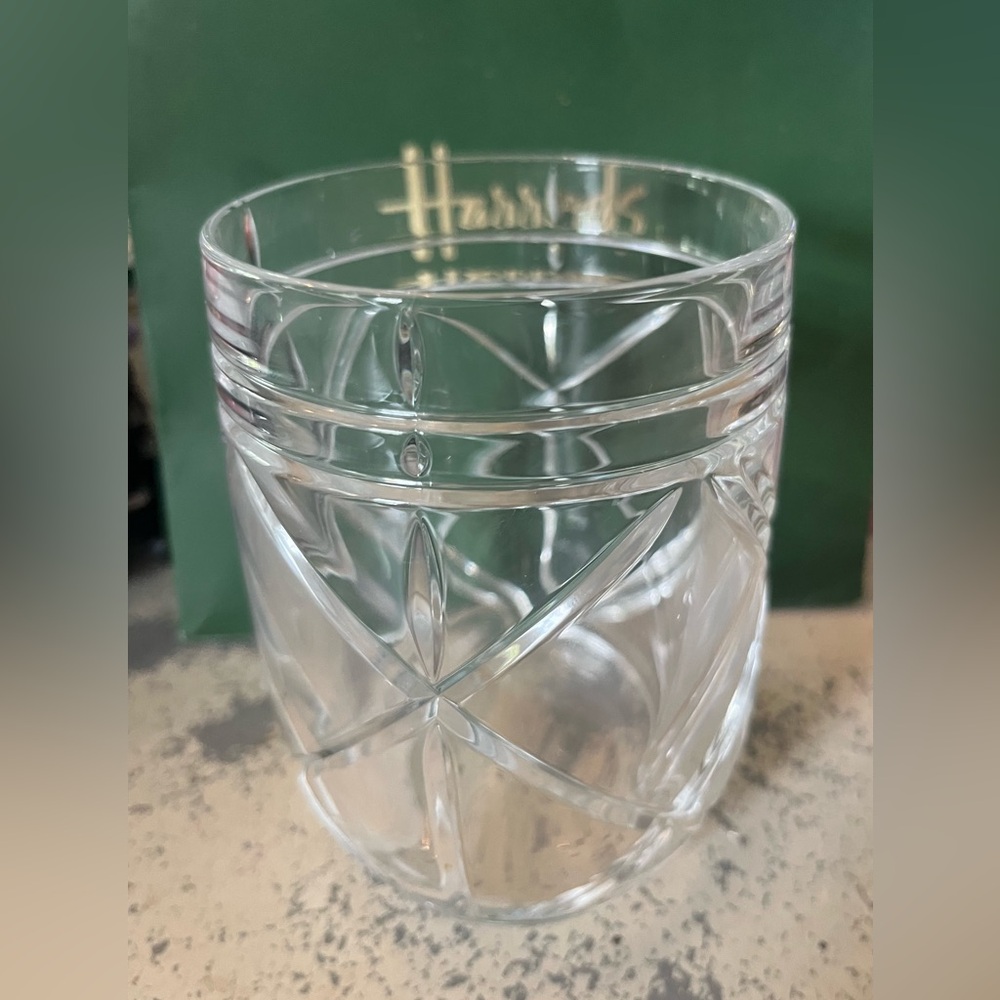 Ralph Lauren Brogan Double Old Fashioned Crystal Whiskey Glasses Set of 4 
8avai